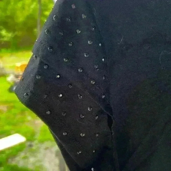 Covington Womens XL Crew Neck Sequined Short Sleeve Black Top - Picture 4 of 5